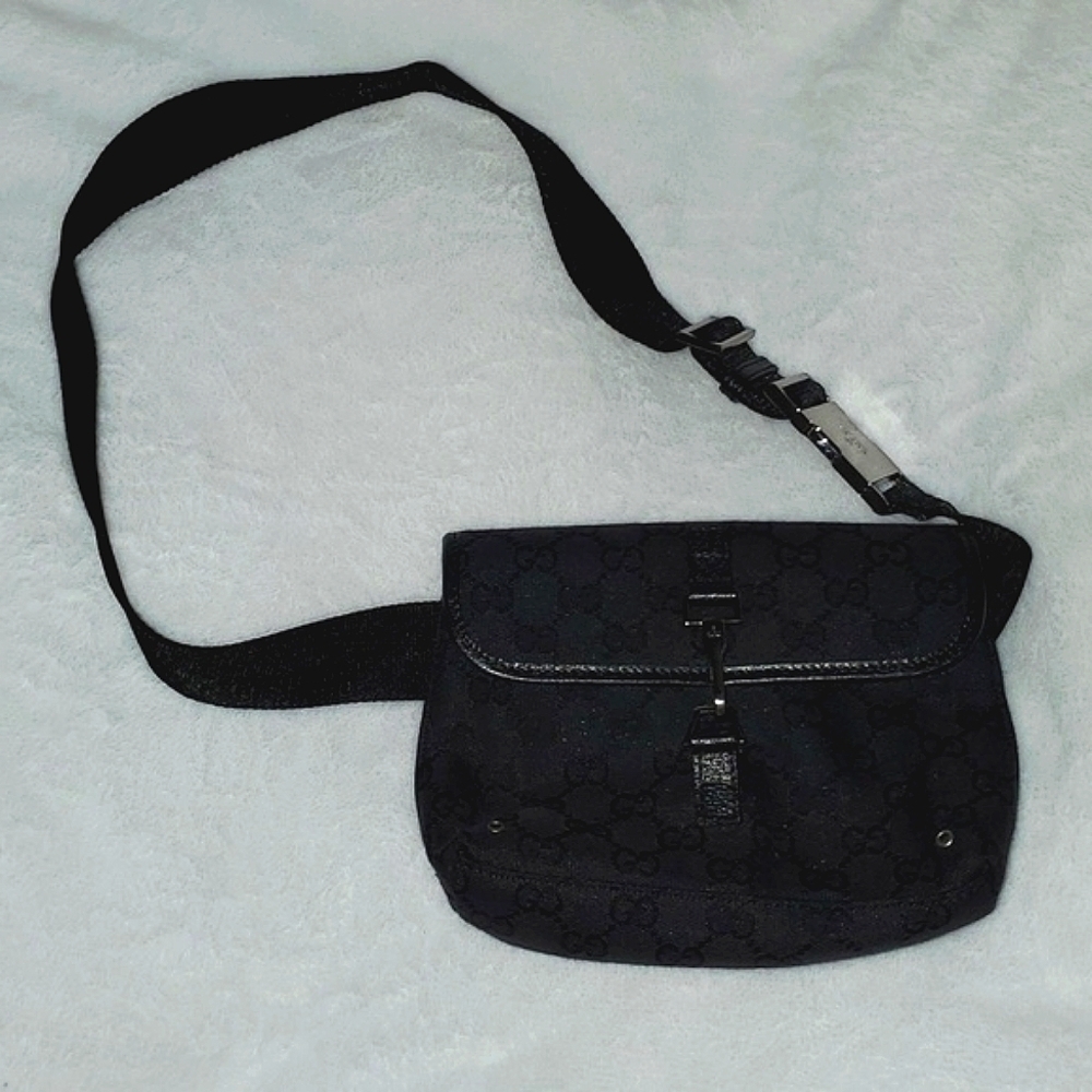 Gucci Vintage Jackie Canvas Belt Bag